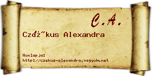 Czékus Alexandra névjegykártya