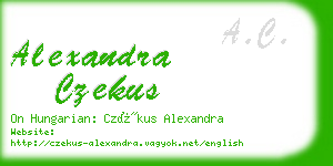 alexandra czekus business card